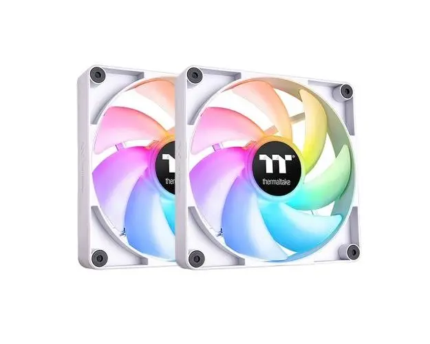 Set 2 ventilatoare Thermaltake CT120 120mm aRGB, Alb