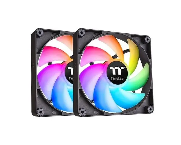 Set 2 ventilatoare Thermaltake CT120 120mm aRGB, Negru