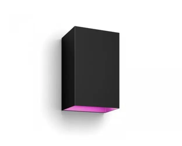 Aplica LED RGB pentru exterior Philips Hue Resonate UP&DOWN, 2x8W (98W), 1200 lm, lumina alba si color (2000-6500K), IP44, 93x120x180mm, Negru