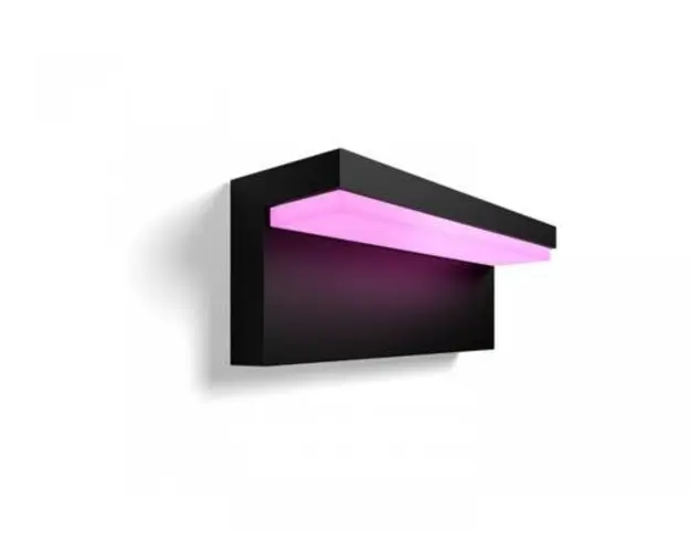 Aplica LED RGB pentru exterior Philips Hue Nyro, 13.5W (42W), 1000 lm, lumina alba si color (2000-6500K), IP44, 88x254x101mm, Negru