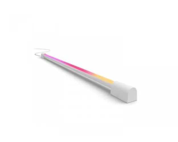 Tub LED RGB Philips Hue Play Gradient Compact, pentru TV 40-55inch, 1540 lm, lumina alba si color (2000-6500K), 87.7cm, Aluminiu, Alb