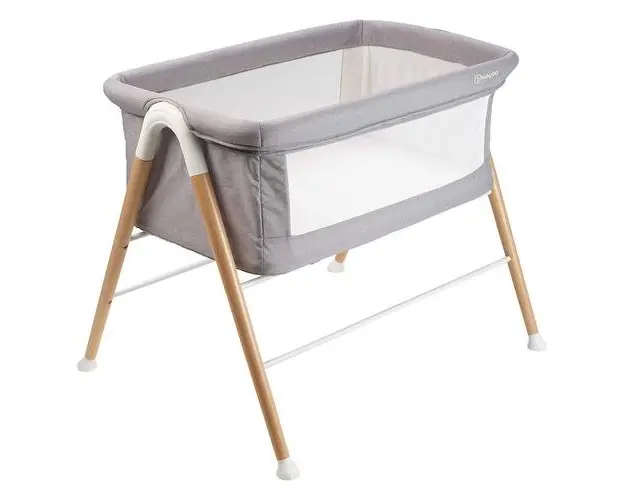 Patut cu cadru din Lemn Goodnight BabyGo (Gri)