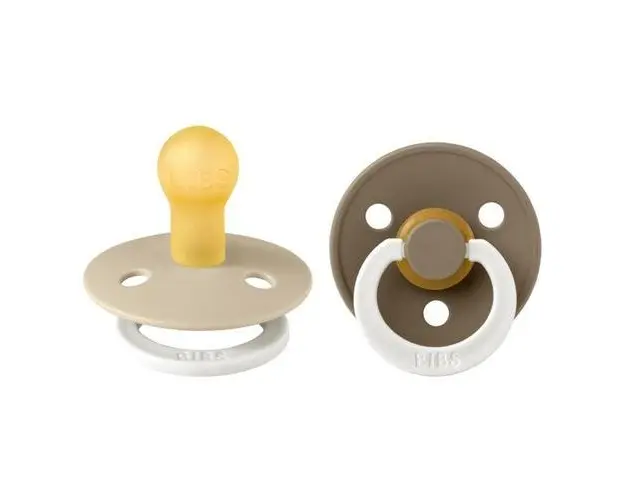 Set 2 Suzete Fosforescente Colour Glow Latex, Tetina Rotunda, 0 Luni +