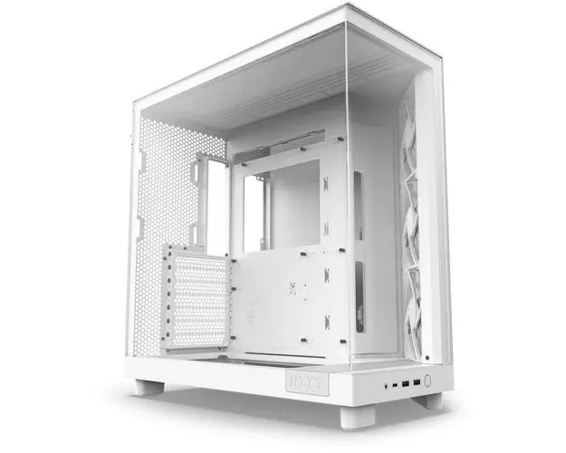 Carcasa NZXT H6 Flow, Compact Dual-chamber, MiddleTower, Alb