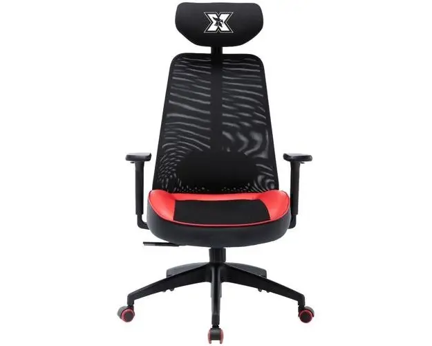 Scaun gaming Serioux Kyrian, Textil, Rosu/Negru