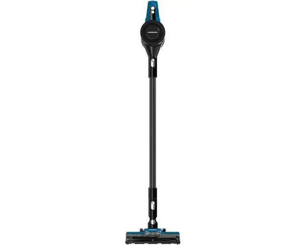 Aspirator vertical HEINNER V-GO MAX HSVC-MB22.2BL, filtrare ciclonica, acumulator li: 22.2v, putere: 300w si 3 viteze, putere absorbtie: 90w, autonomie max 20 min, 2 moduri de aspirare, capacitate recipient praf: 0.7l , filtru hepa, Negru/Albastru