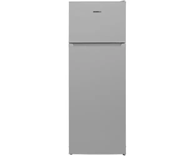 Frigider cu doua usi Heinner HF-V212SE++, 212 l, Less Frost, Clasa E, Control mecanic, Iluminare LED, H 145 cm, Argintiu