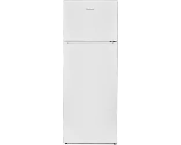 Frigider cu doua usi Heinner HF-V212E++, 212 l, Less Frost, Clasa E, Control mecanic, Iluminare LED, H 145 cm, Alb