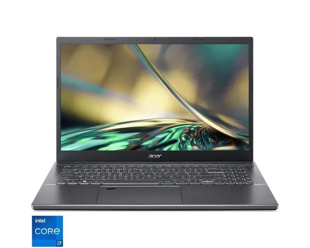 Laptop Acer 15.6'' Aspire 5 A515-57, FHD IPS, Procesor Intel® Core™ i7-12650H (24M Cache, up to 4.70 GHz), 16GB DDR4, 512GB SSD, GMA UHD, No OS, Gri