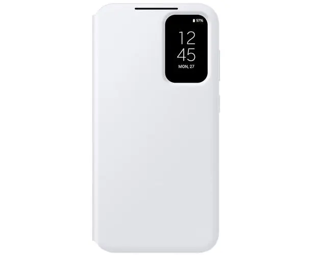 Husa de protectie Samsung Flip S-View Wallet Cover pentru Galaxy S23 FE, Alb