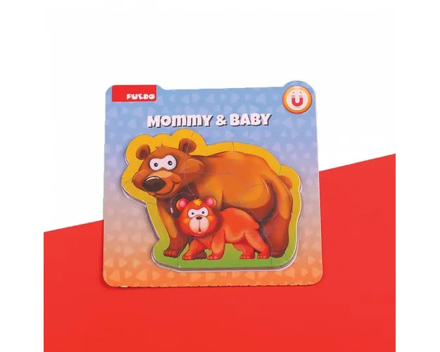 Puzzle Mama si copilul urs, 8 piese