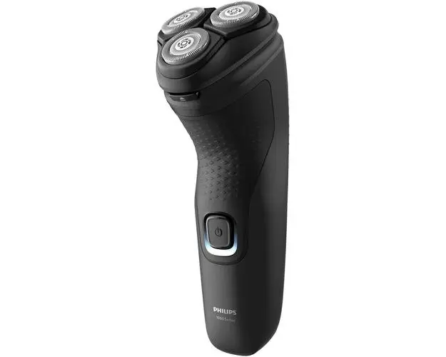 Aparat de ras Philips Shaver Seria 1000 S1141/00, barbierit umed şi uscat, fara fir, capete 4D flexibile, lame autoascutire, 40 min, capac de protectie (Negru)