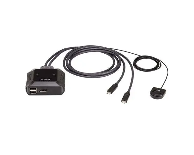 Cabluri cu 2 porturi USB-C 4K DisplayPort Aten, Negru