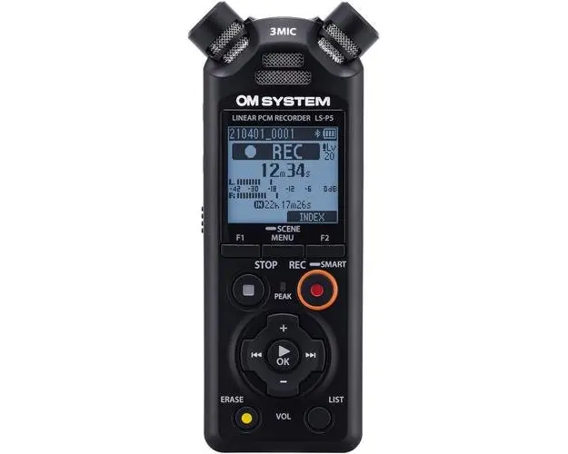 Reportofon stereo OLYMPUS OM SYSTEM LS-P5, PCM liniar