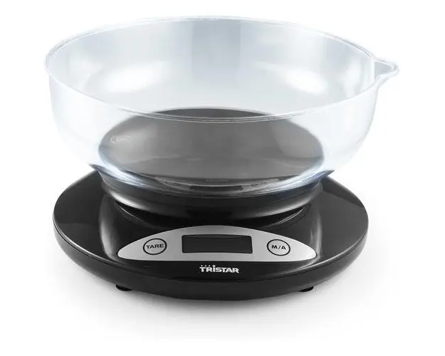 Cantar de bucatarie Tristar KW-2430, 2 kg, LCD, Panou Digital (Negru)