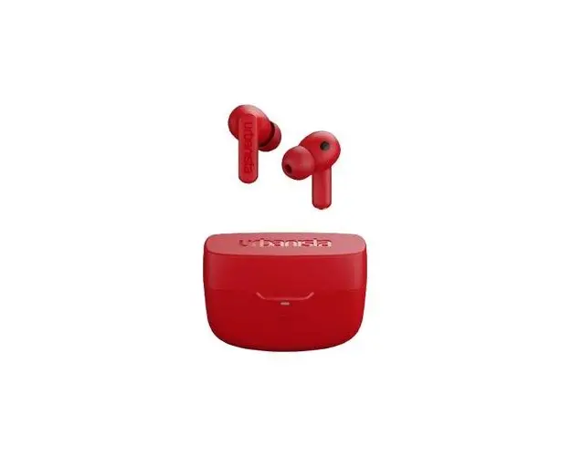 Casti True Wireless In-Ear Urbanista Atlanta, Bluetooth, Microfon, aplicatie mobila, control tactil, ANC, IPX4, redare pana la 8 ore, incarcare USB-C (Rosu)