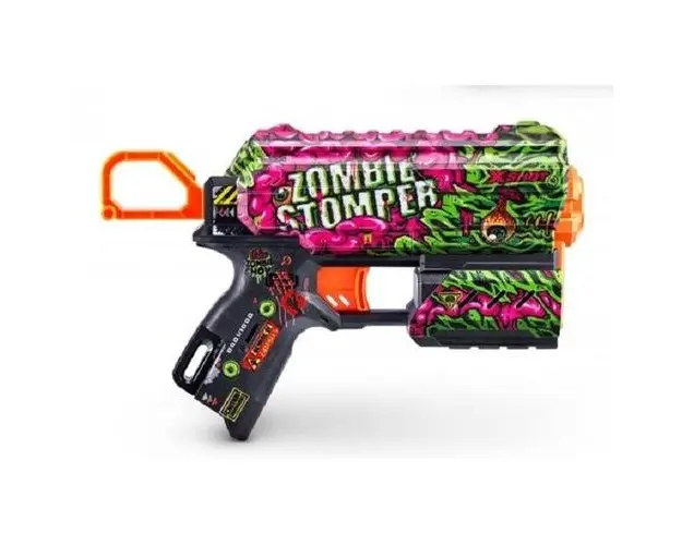 Arma de jucarie X−Shot Skins Flux, ZURU, 8 cartuse, Striper