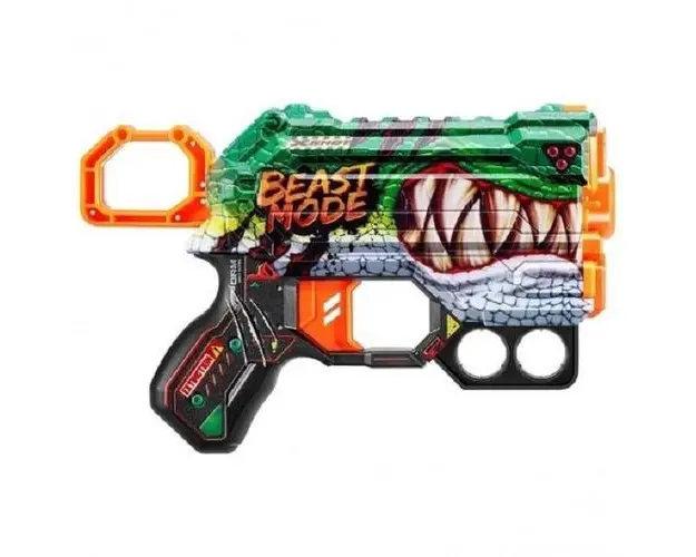 Arma de jucarie X−Shot Skins Flux, Zuru, 8 cartuse, Beast