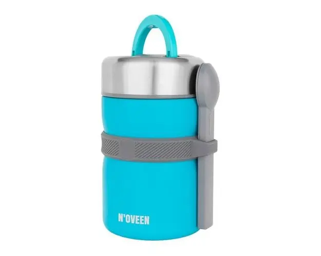 Termos pentru supa/mancare NOVEEN TB963, 2000ml, pereti dubli, inox (Albastru)