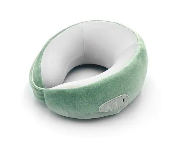 Aparat de masaj pentru gat Media-Tech U-Pillow MT6525 cu incalzire si husa detasabile (Verde)