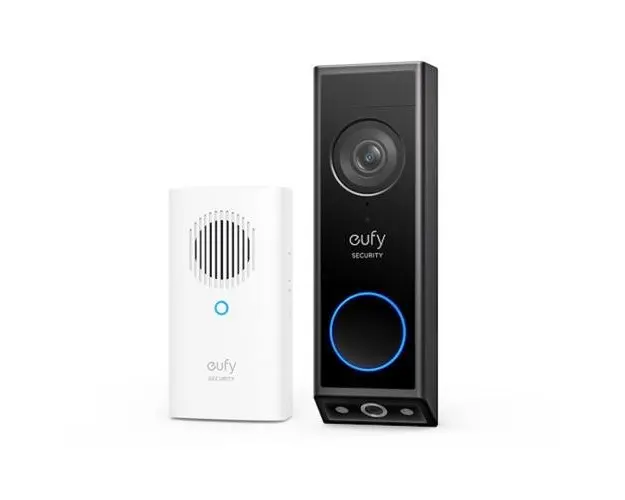 Set Sonerie video eufy S340 cu difuzor wireless, Dual Camera, 2K HD, Negru