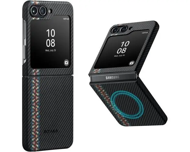 Husa Pitaka MagEZ 3 Aramida compatibila cu Samsung Galaxy Z Flip5 MagSafe Rhapsody
