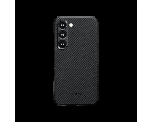 Husa MagEZ 3 Pitaka din fibra de aramida 600D pentru Samsung S23 Plus, Magsafe, Slim, Negru/Gri