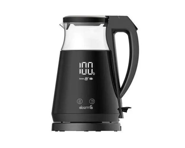 Fierbator electric Deerma, SH90W, 1.7 l, 1700 W, Ecran tactil, Negru