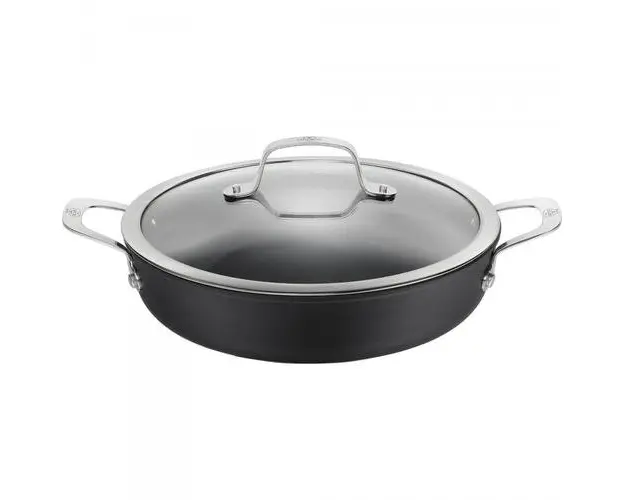 Tigaie cu capac, Ballarini, Aluminiu/ Inox, 24 cm