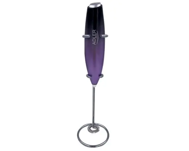 Mixer Adler AD 4499 Stand Frappe, agitator din otel, 2xAA, Violet/Negru