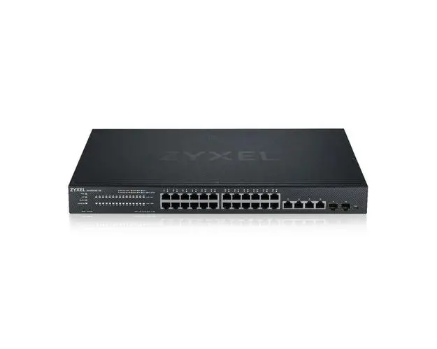 Switch, ZyXEL, 24 porturi, 2.5G, Multi-Gig Lite-L3, 6 porturi, 10G Uplink (4 cupru/2 SFP+), Negru