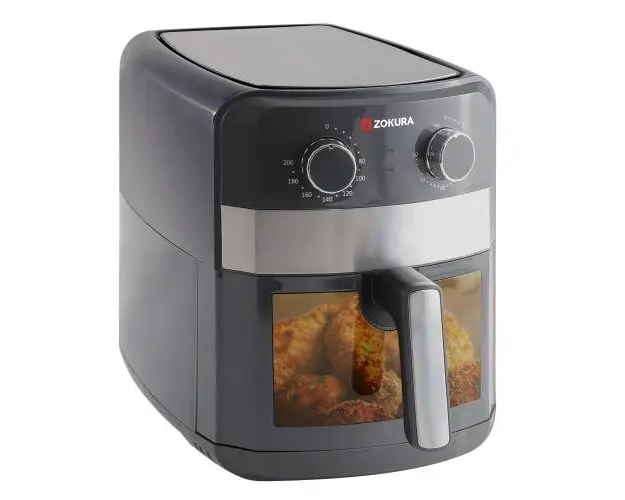 Friteuza cu aer cald, 6,3L, 1350W - Zokura