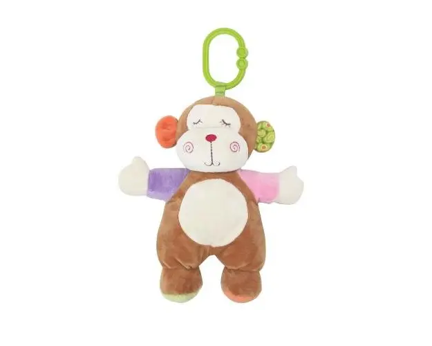 Jucarie de plus Lorelli Maimutica, 22 cm, zornaitor, 0 luni+