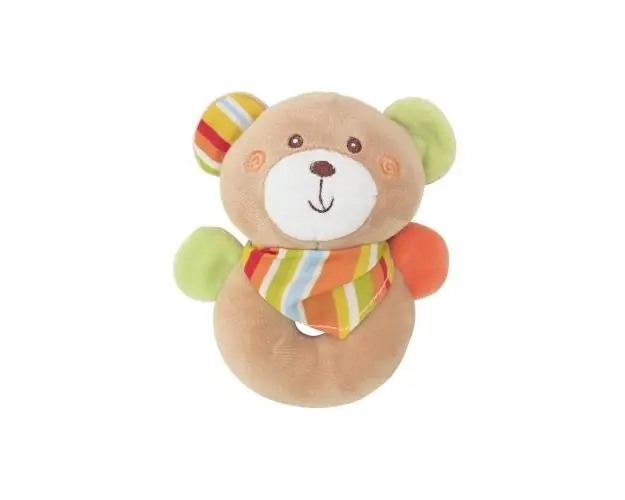 Jucarie de plus Lorelli Ursulet, 11 cm, zornaitor, 0 luni+
