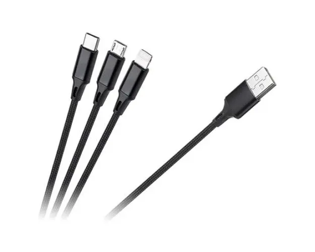 Cablu de date USB 3 in 1, 1m, RB-6005-100-B, L100679