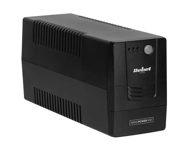 UPS Offline Nanopower 650 (650VA/360W), Negru, Rebel