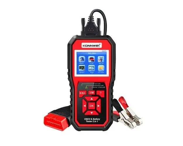 Contor diagnostic Konnwei, OBD2, Rosu