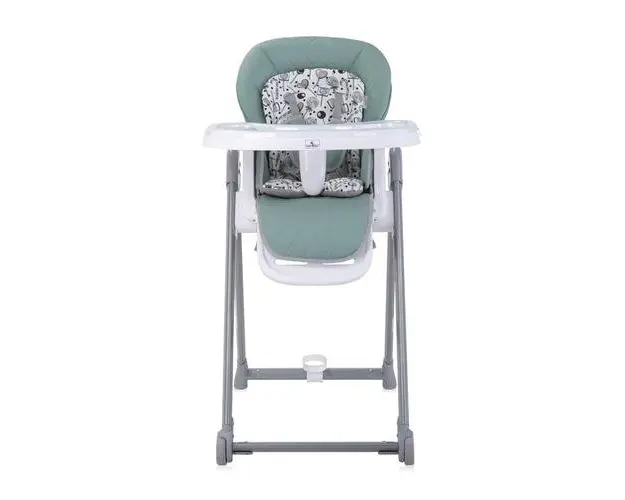Scaun de masa Lorelli Party, reglabil, cadru din aluminiu, Iceberg Green Leather