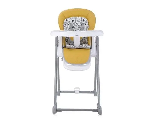 Scaun de masa Lorelli Party, reglabil, cadru din aluminiu, Lemon Curry Leather