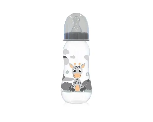 Biberon cu capac Lorelli, 0 luni+, 250 ml, Grey
