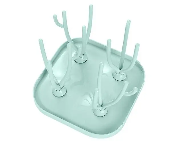 Suport pentru uscarea biberoanelor si accesoriilor Lorelli, Mint Green