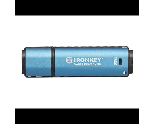 Stick Memorie Kingston IronKey Vault Privacy 50, 32GB, USB 3.0, Albastru