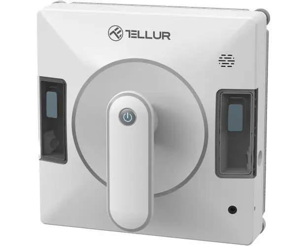 Robot curatare geamuri WiFi Tellur Smart, RWC02, 72W, doua rezervoare apa, anti cadere, Alb