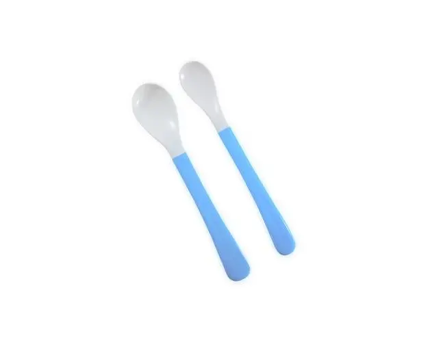 Set 2 lingurite cu varf moale, Lorelli, 6 luni+, Blue