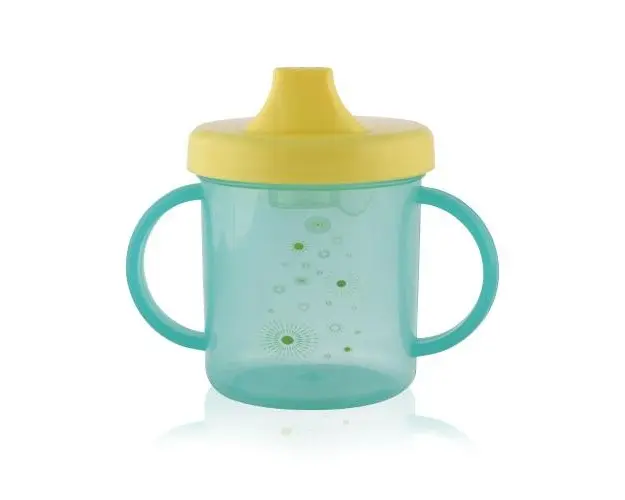 Cana cu manere, valva anticurgere, 12 luni+, 210 ml, Green