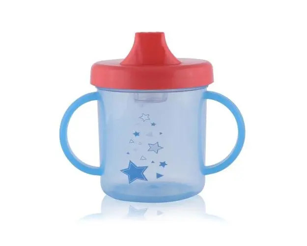 Cana cu manere, valva anticurgere, 12 luni+, 210 ml, Blue