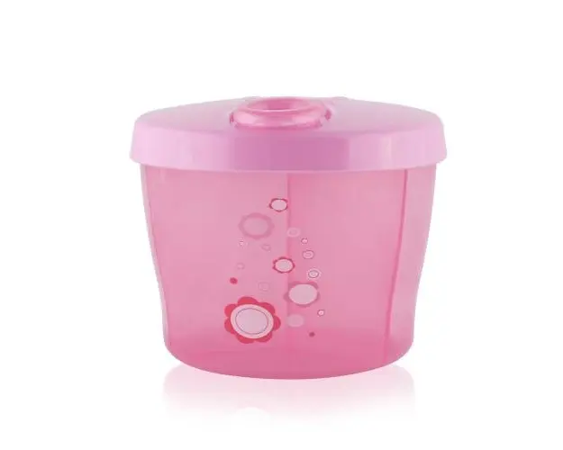 Recipient pentru lapte praf Lorelli, 3 compartimente, portabil, Pink
