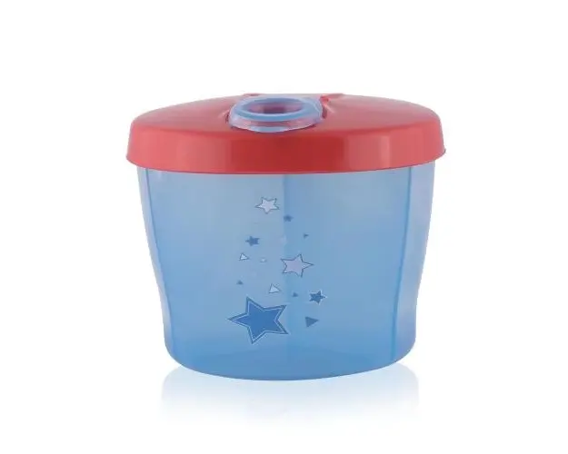 Recipient pentru lapte praf Lorelli, 3 compartimente, portabil, Blue