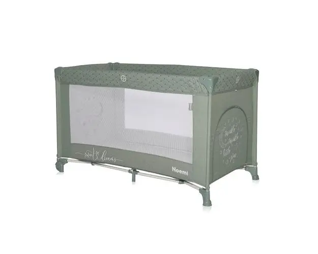 Patut pliabil Lorelli, Noemi, 1 nivel, 120x60 cm, Iceberg Green Star