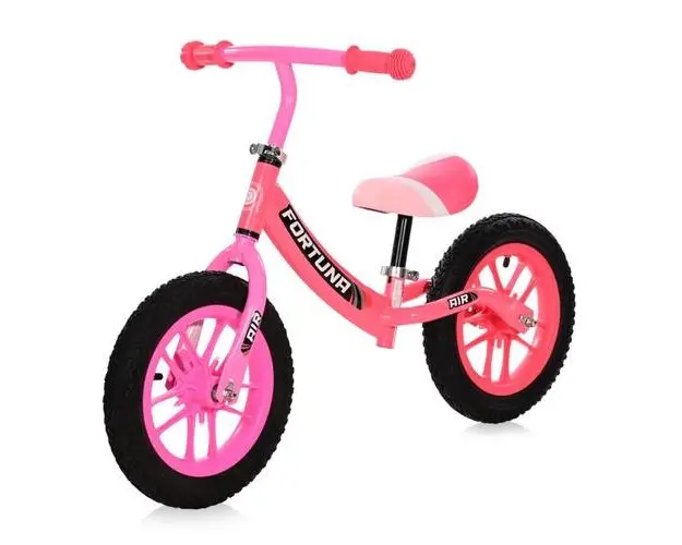 Bicicleta de echilibru Lorelli, Fortuna Air, 2-5 Ani, 12 inch, anvelope cu camera, jante cu leduri, Light & Dark Pink